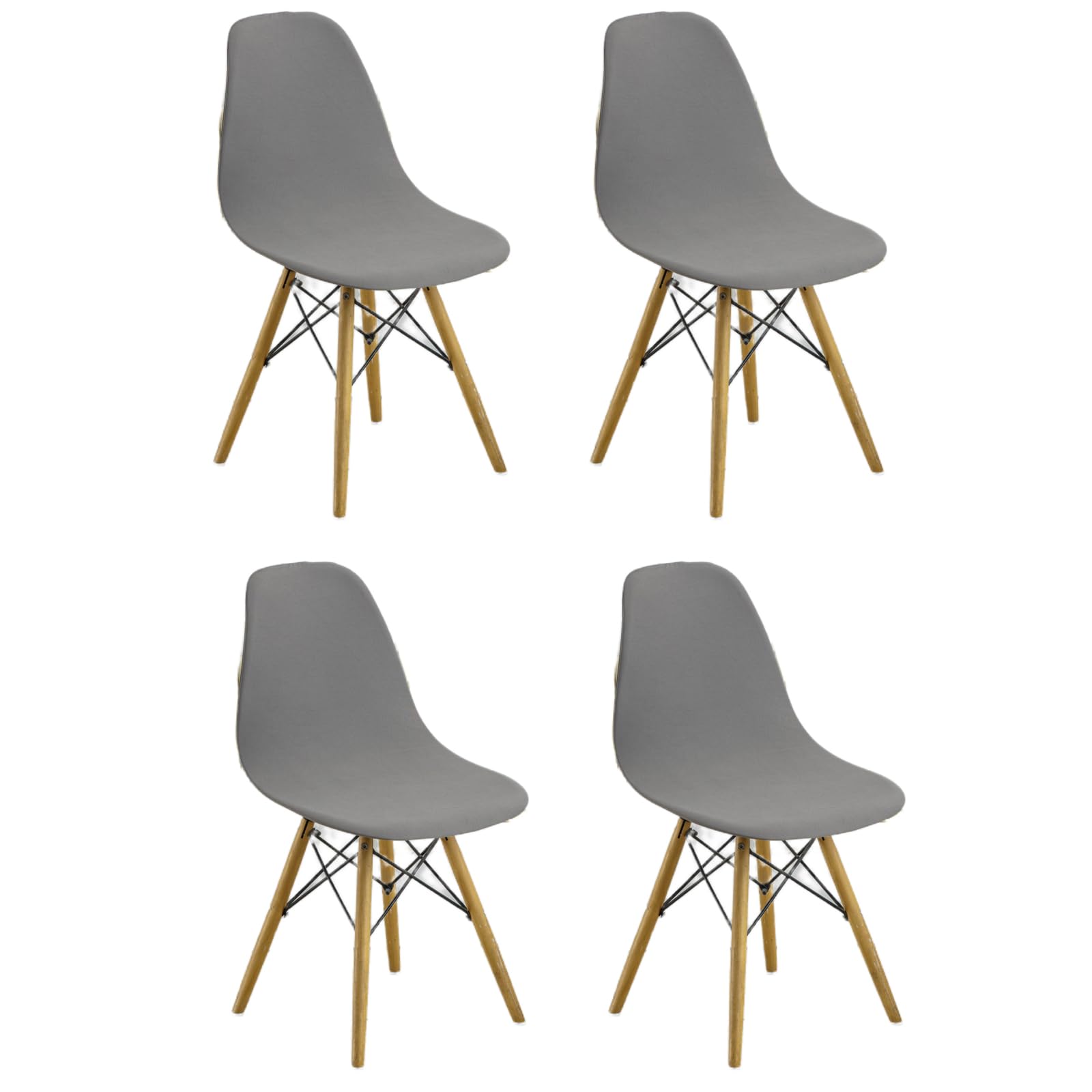 BSYMDH 4PCS Printed Shell Chair Covers Mid Century Modern Dining Chair Covers Shell Chair Cover Lounge Armless Chair Cover Armless Chair Protector