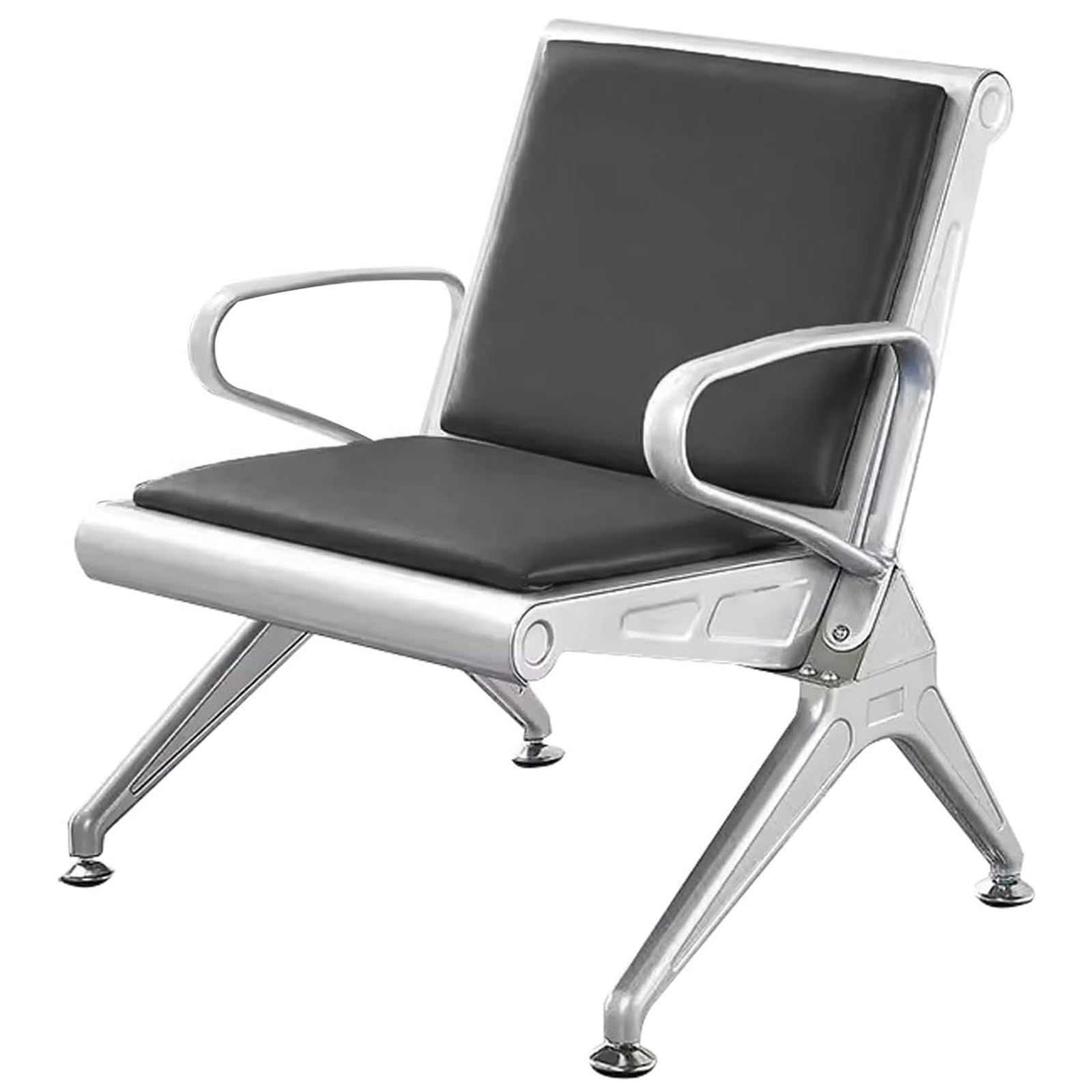 Sillas de sala de espera para recepción y vestíbulo, asiento cómodo con respaldos y reposabrazos para aeropuertos, hospitales, salones y oficinas
