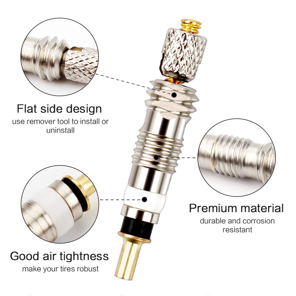 TOOAD Adaptateur Presta à Schrader Adaptateur De Valve De Vélo, Convertisseur De Valve Pneu De