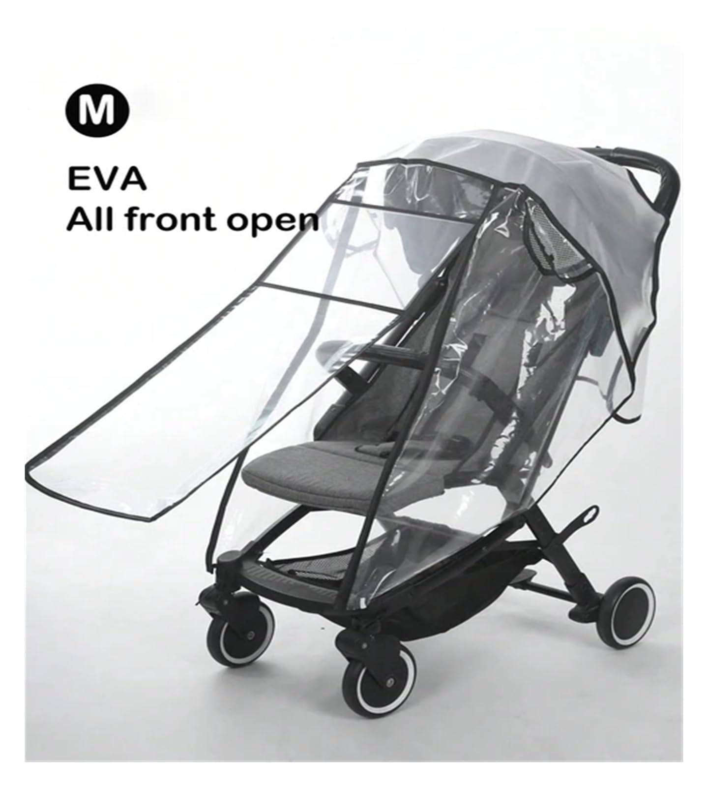 Copertura antipioggia in EVA for passeggino | Nero for Passeggino: Protezione da pioggia e vento(Black M)