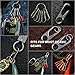 MecArmy CH6 Titanium Carabiner Keychain Clip, EDC Small Backpack Clip Heavy Duty Key Clips Quick Release Key Chain for Keys Outdoors