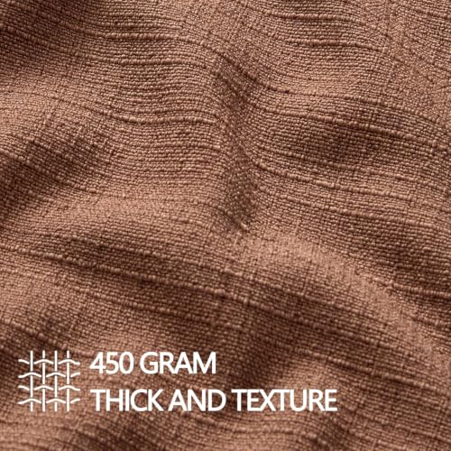 Image of MIULEE Euro Sham Pillow Covers for Bed 26x26, 2 Pack Rust Terracotta Thick & Textured Decorative Throw Pillow Covers, Neutral Linen Cushion Cases, Modern Farmhouse Home Decor, No Filling