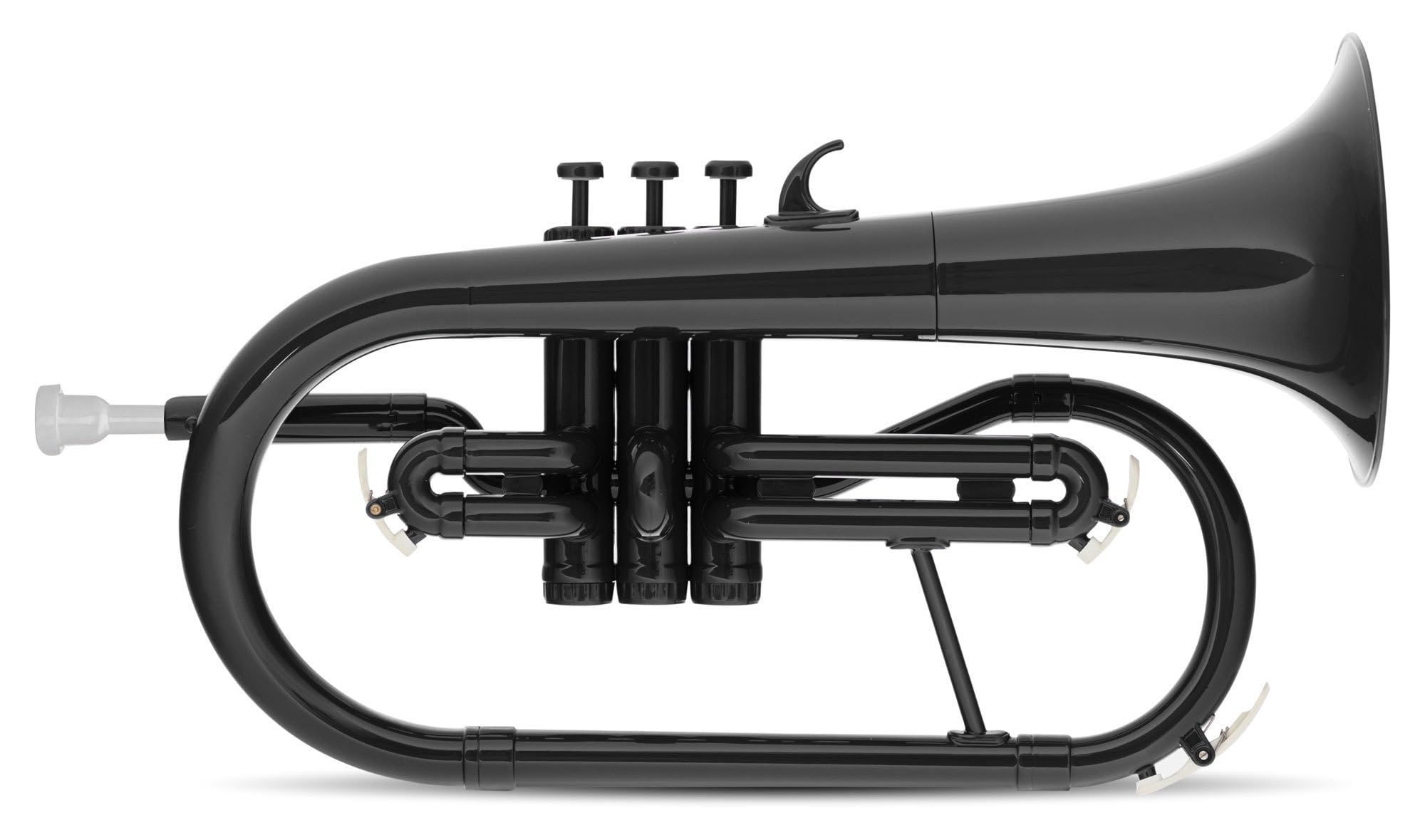 Classic Cantabile MardiBrass Bugle en ABS - Pistons Perinet - 600g léger - Perçage : 11,5 mm - avec embouchure et housse - noir