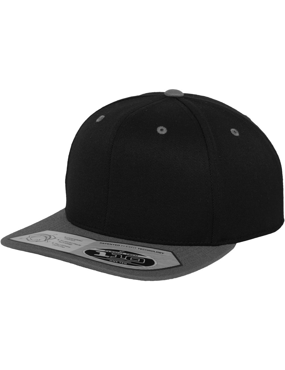 Flexfit 110 Fitted Snapback, Farbe Black/Grey