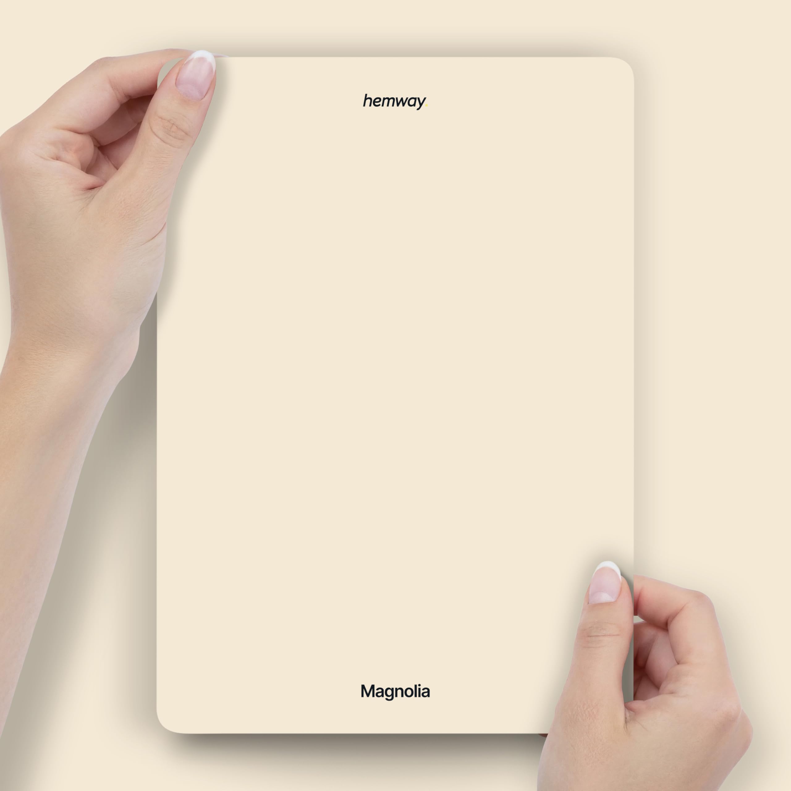 Hemway Magnolia Peel & Stick Sample Chalk Paint | A5 Accurate Colour Swatch, Mess-Free Alternative to Paint Tester Pots, Easy To Use, Eco-friendly, for Interior Furniture & Walls