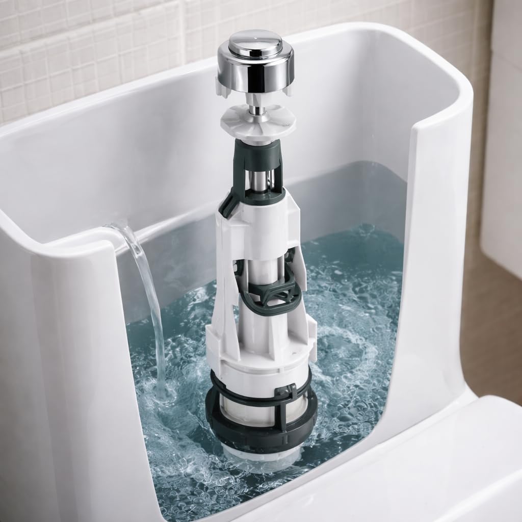 Mecanismo Cisterna WC Start Stop Universal D-126 – Válvula Descarga Interrumpible ECO, Ahorro de Agua, Instalación Fácil, Compatible con Diferentes Bases de Cisterna - 3