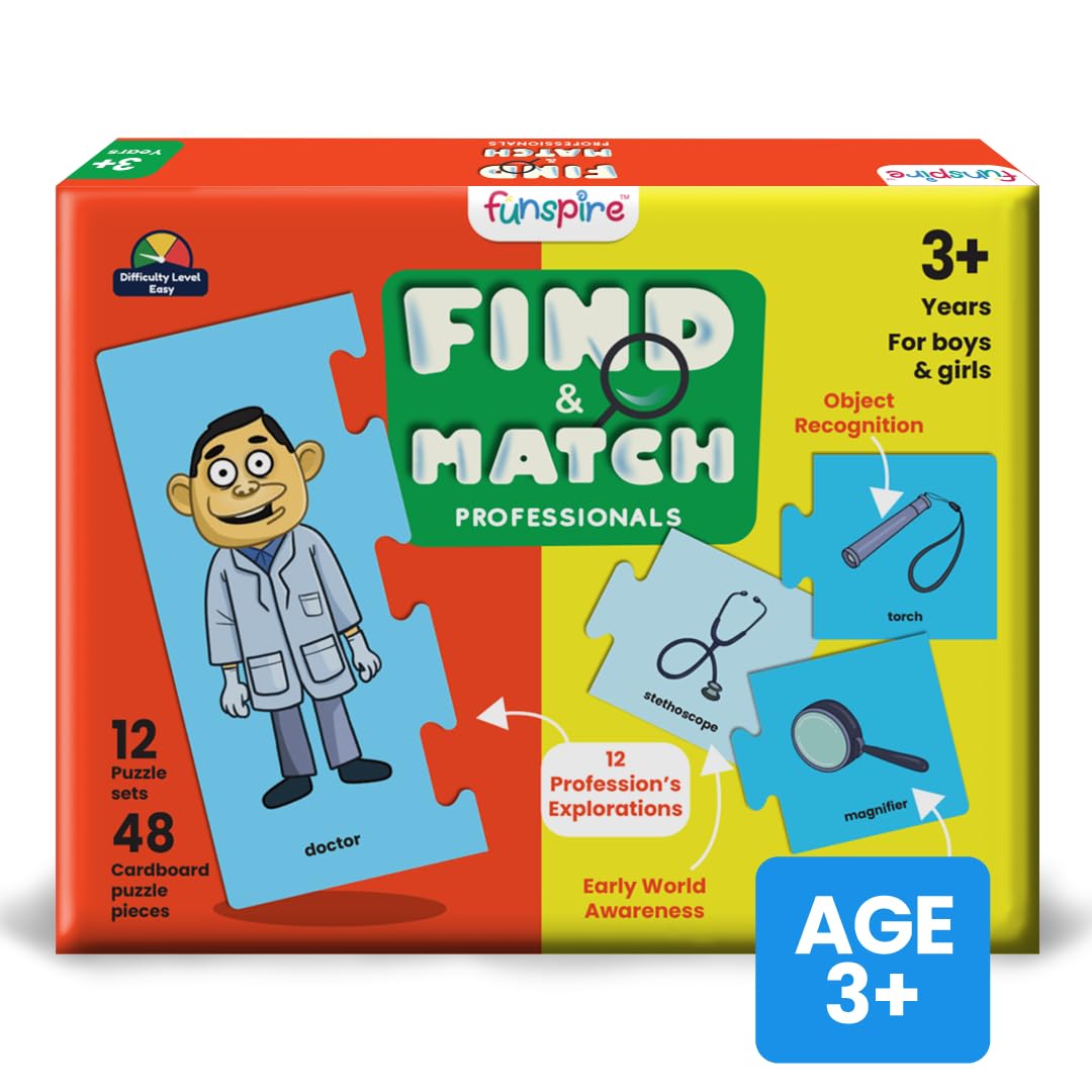 Funspire Find & Match: Professionals Puzzle – Educational 24-Piece Puzzle for Ages 3+ (B0DGQN9VP1) Amazon Price History, Amazon Price Tracker