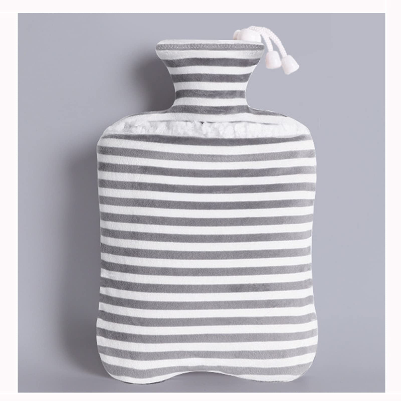 Bolsa de agua caliente Bolsa De Agua Caliente Multicolor 1000ML-2000ML Con Funda Lavable Extraíble Caucho Natural(Grey,2000ML)