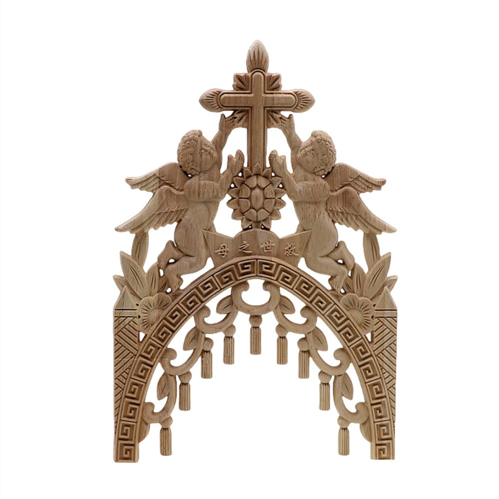 Applique décorative d'angle en bois pour masquer les défauts de mur