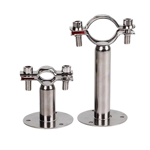 1PCS 12mm-89mm Tube OD Stainless Steel Pipe Clamp Clip Support Bracket with Base Plate Pole Length 50mm100mm150mm(15-19mm L100mm)