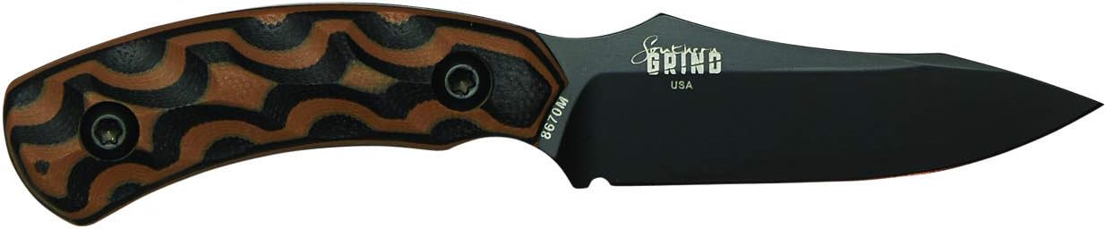 Southern GrindJackal Pup Fixed Blade Knife w/Black Blade and Black Kydex Sheath
