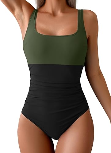 B2prity Womens One Piece Swimsuit Tummy Control Slimming Bathing Suit High Waist