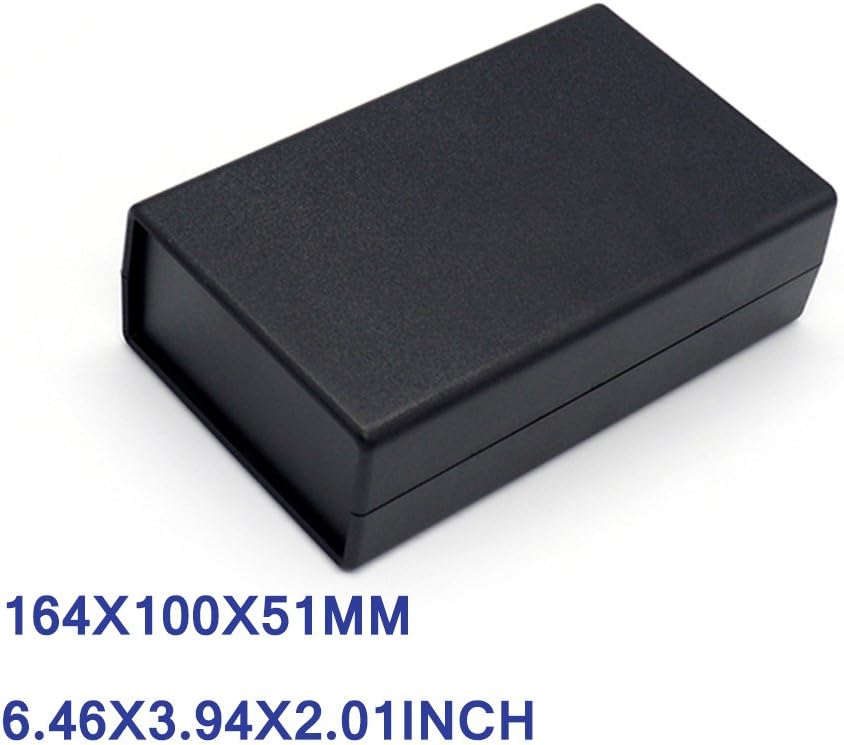 ABS Junction Box ABS Plastic Electrical Box Indoor Waterproof Black Project Enclosures for Circuit Board 164x100x51mm