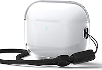 Vista 12 de elago Funda transparente compatible con AirPods Pro 3 Funda transparente - Cordón incluido, correa incluida, reducción de amarilleo, a prueba