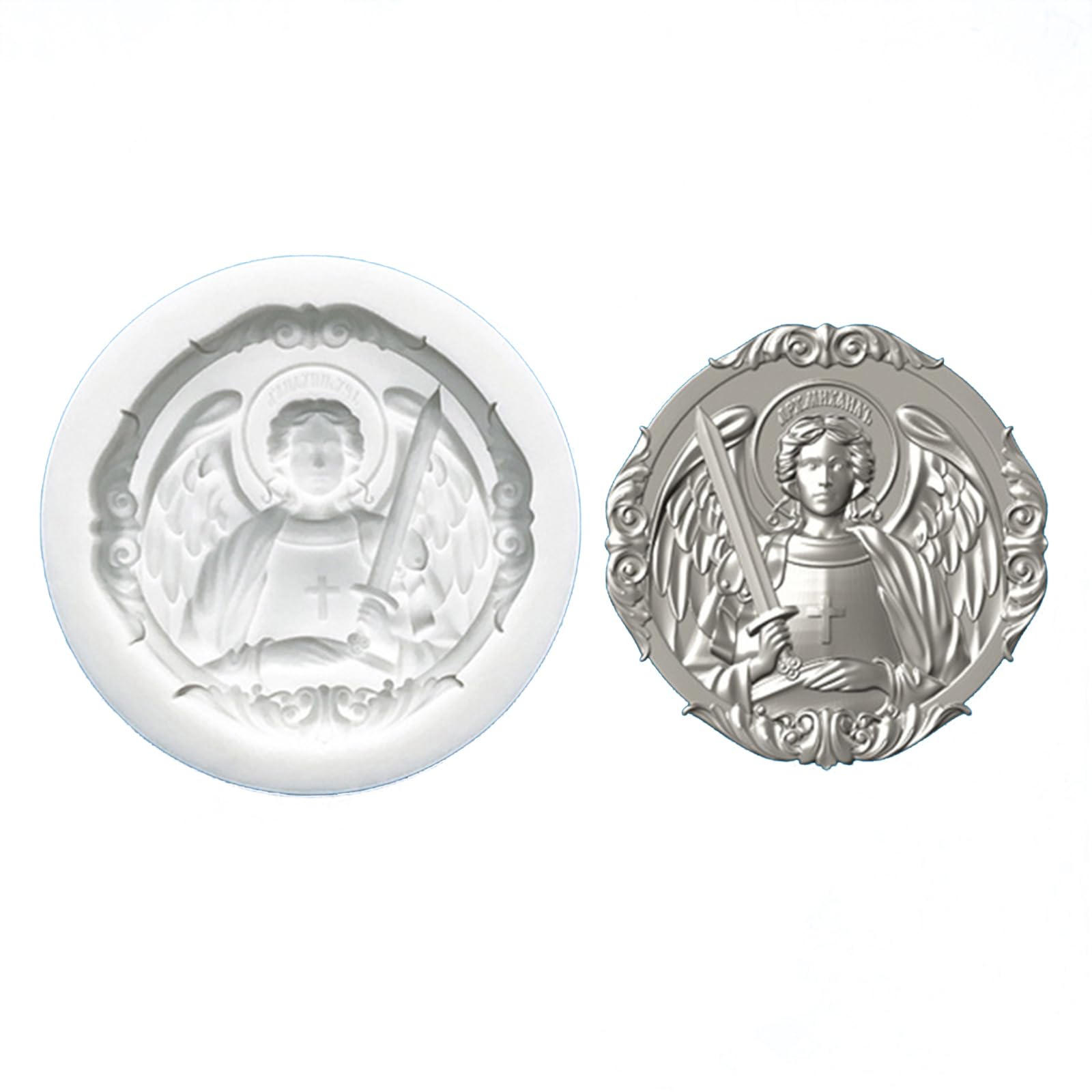 Yhplxyuus Angel Embossed Silicone Molds for Cake Decorating Fondant Chocolate Baking Tool and Vintage Baking Tool Silicone Molds