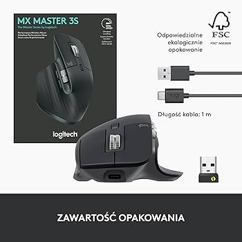 Logitech MX Master 3S - ergonomiczna mysz bezprzewodowa z