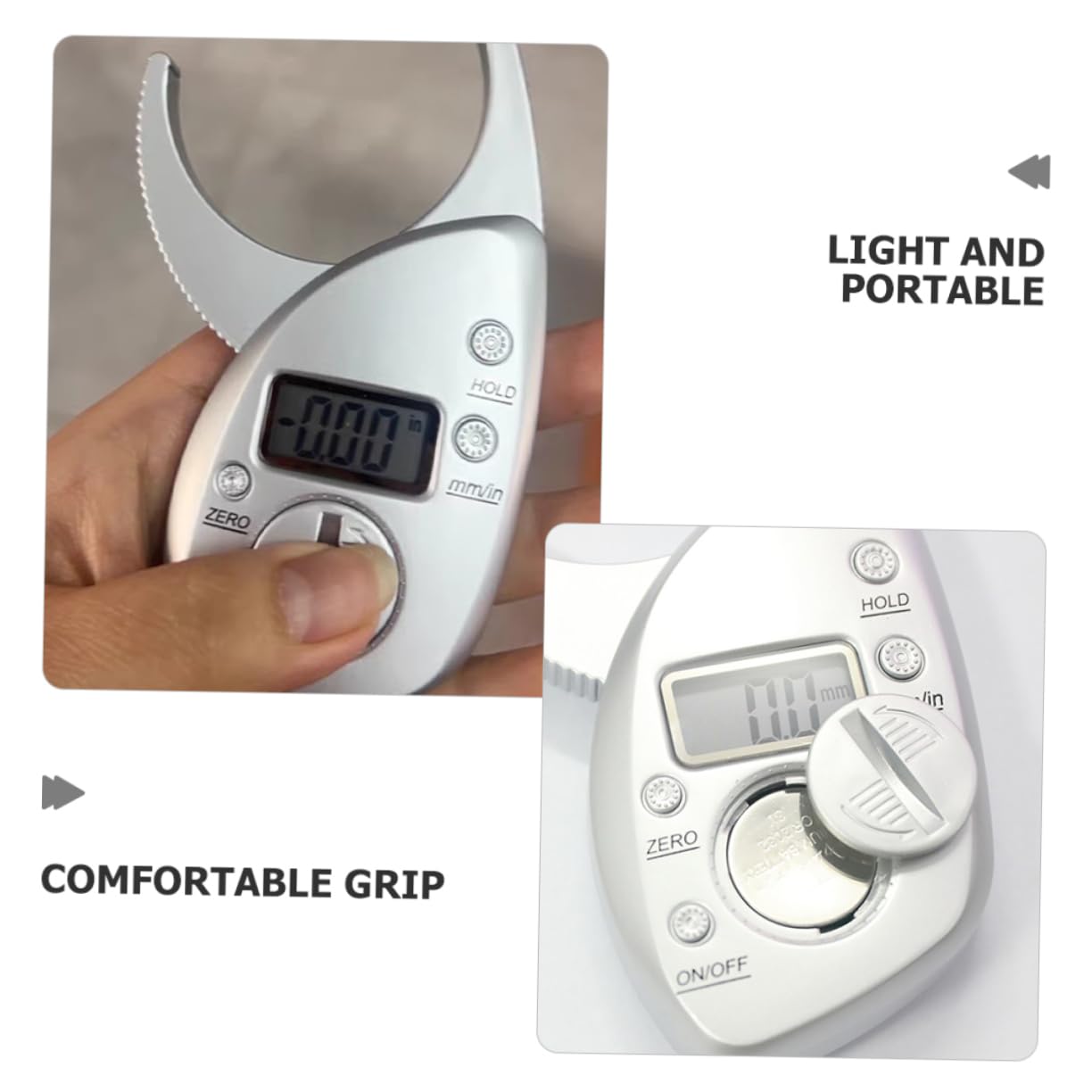 BESTYASH Grasso Percentuale Di Grasso Strumento Di Misurazione Della Plica Cutanea Misuratore Di Grasso Portatili Portatili Tester Grasso Silver Abs