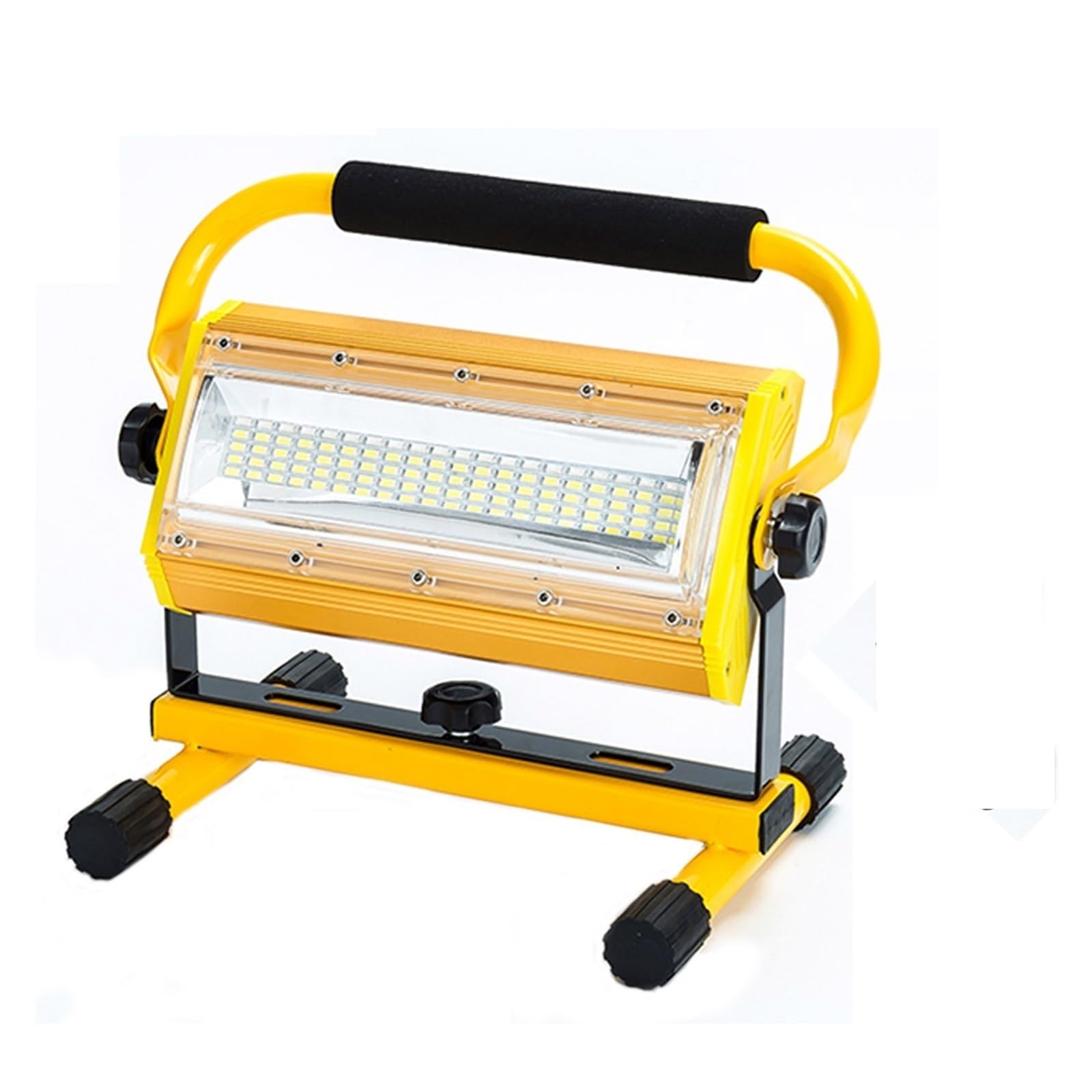 100W Flood Light LED Reflector Outdoor Floodlight COB Spotlight Searchlight Garden Lamp with 6X 18650 Battery & Charr(100W No Battery)