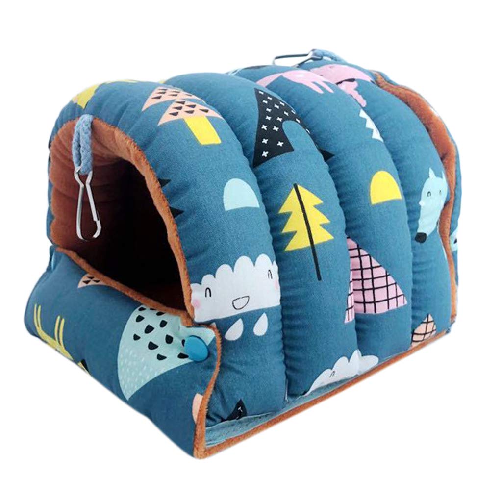 LOVIVER Bird Hammock For Small And Medium Parrot, Blue Large