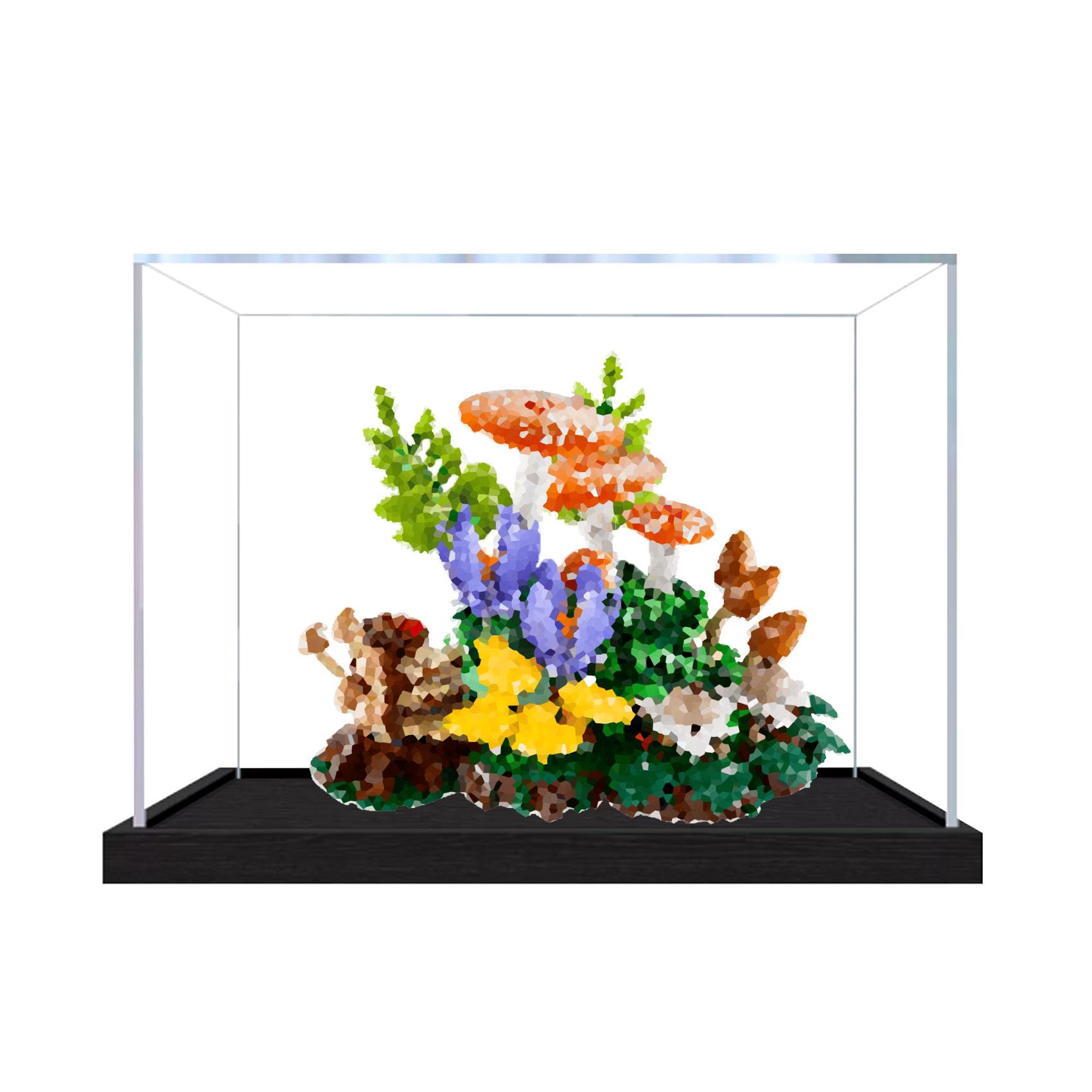 Dustproof acrylic Display Case for Le-go 11505 Mushroom Model-display box only (StyleA 3mm)