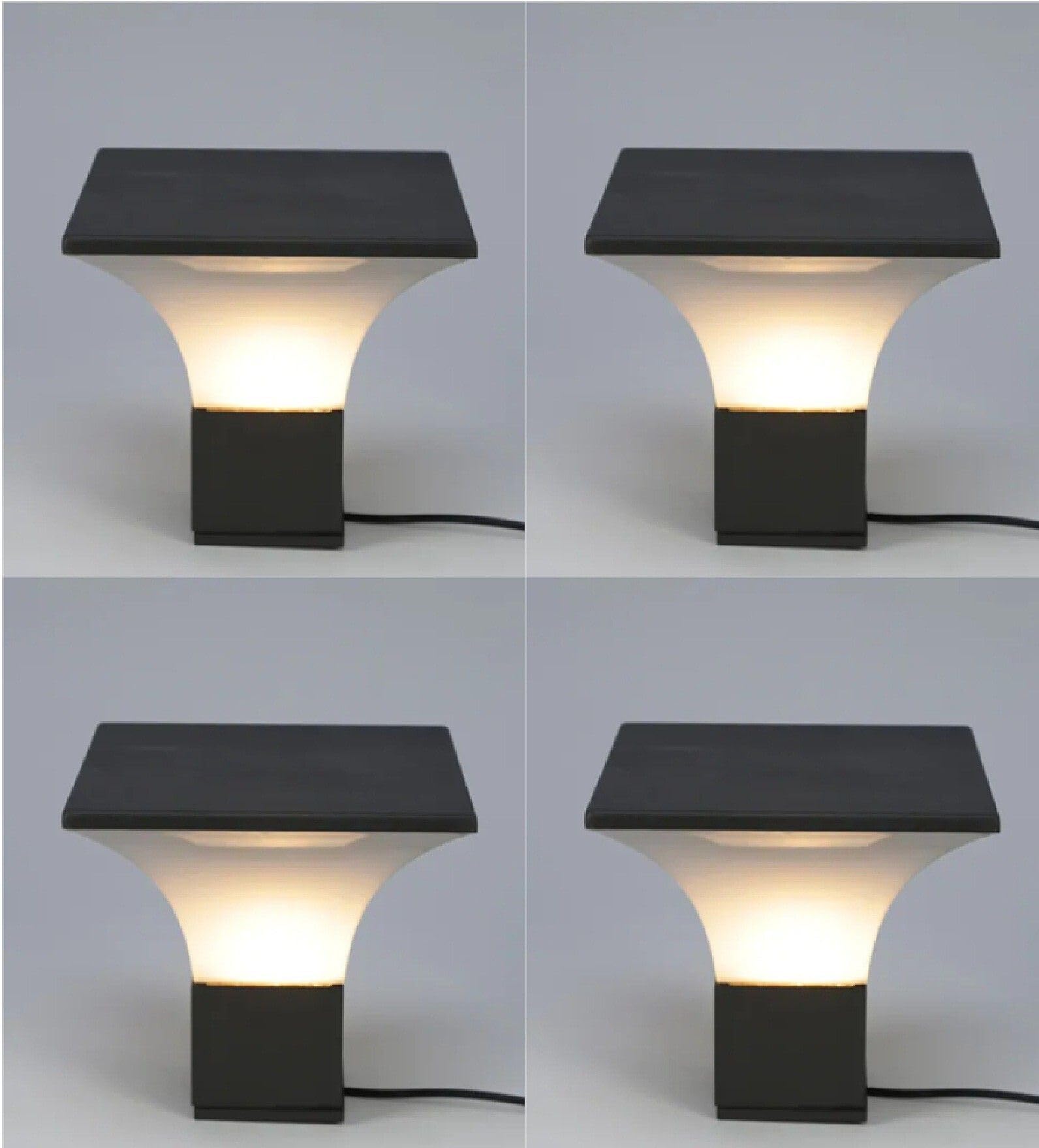 Black Iron Fixed Gate Light Pack of 4 | Outdoor Garden Roof Entrance Lamp | Durable Weather-Resistant Exterior Lighting Fixture-image-42
