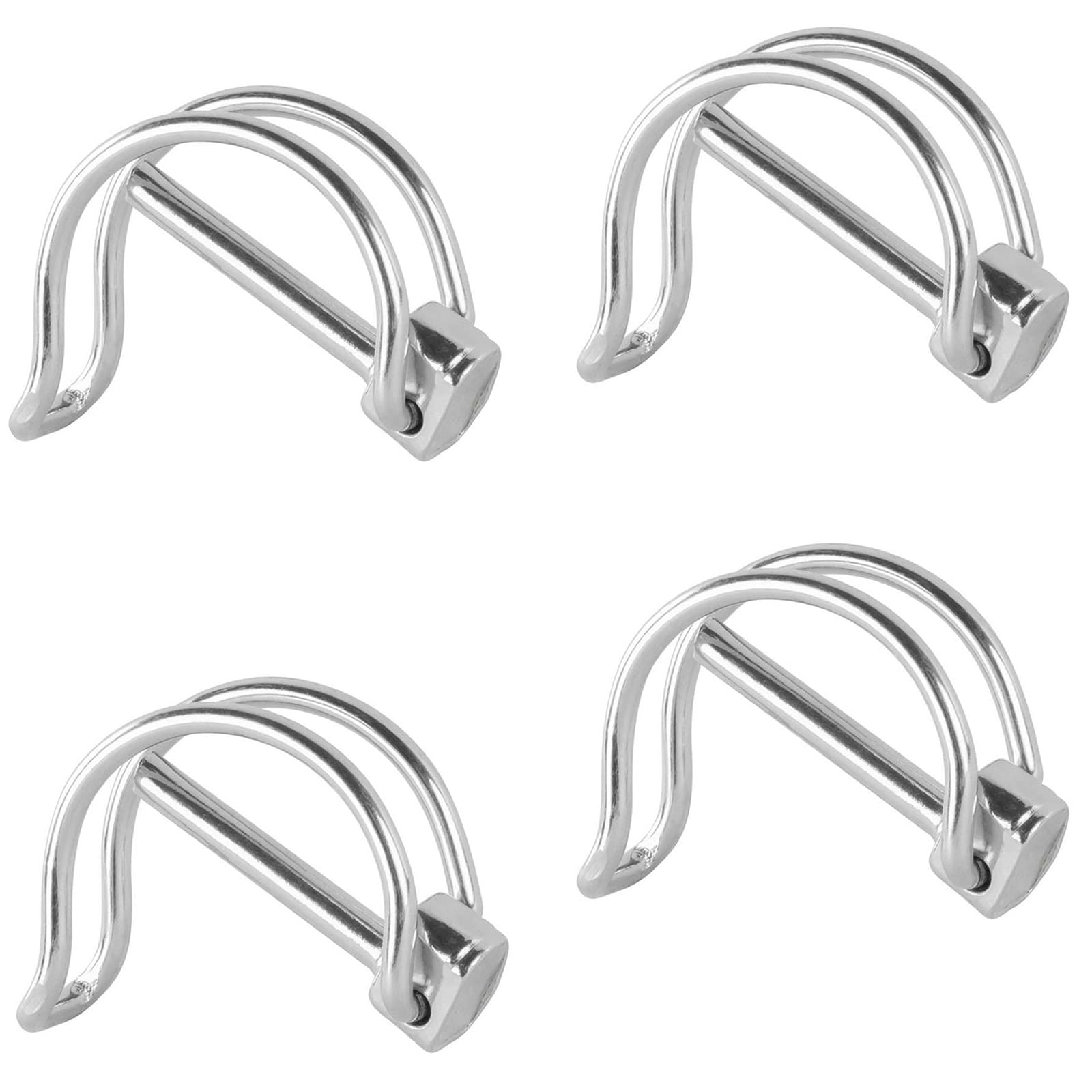 Perno Spaccato Tubolare,Confezione da 4 Coppiglie Pieghevoli 6 x 45 mm con Chiusura a Scatto, Coppiglia, Perno di Bloccaggio, per Prato Agricolo Giardino