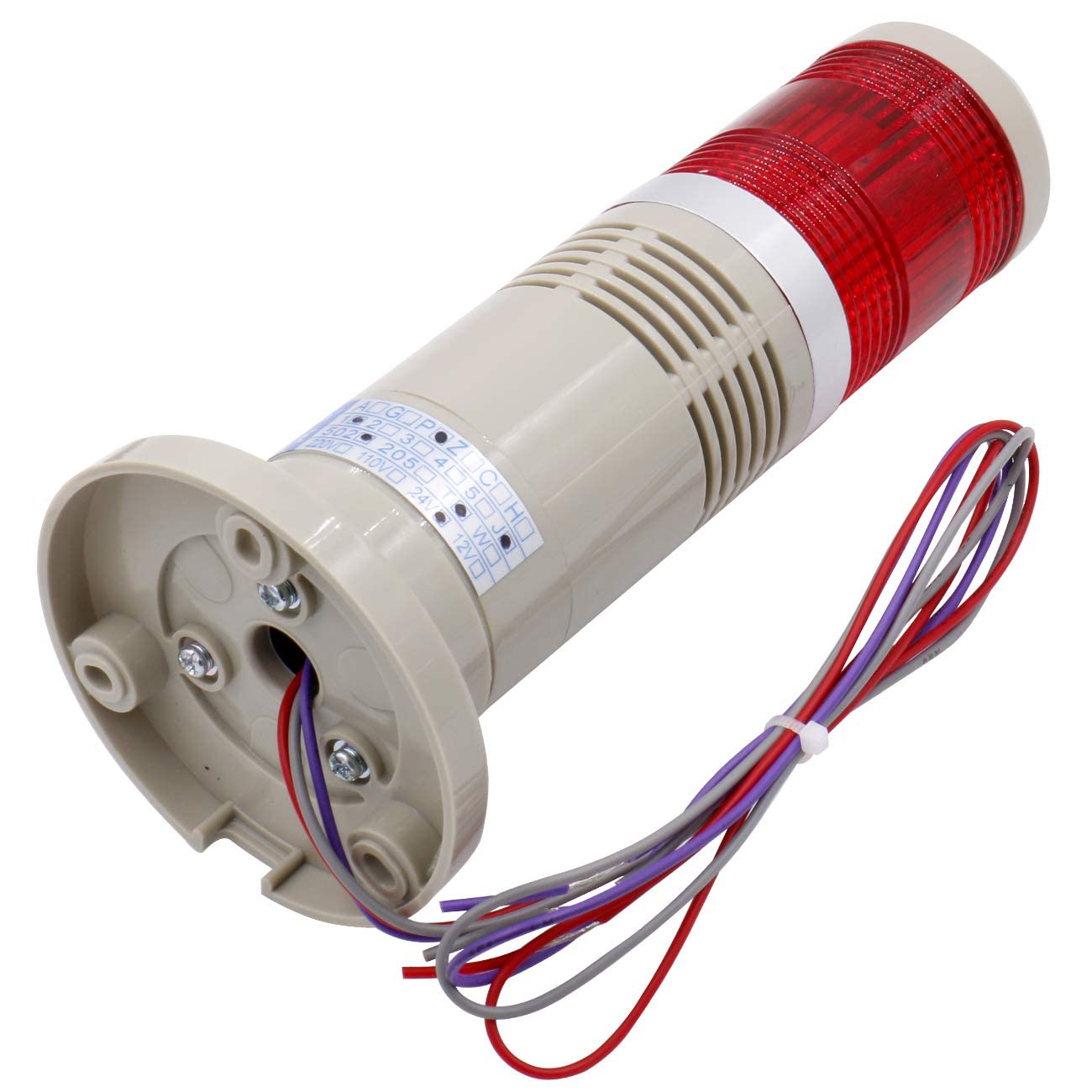 Heschen Lampe de signalisation 24 V DC industrielle avec alarme LED rouge