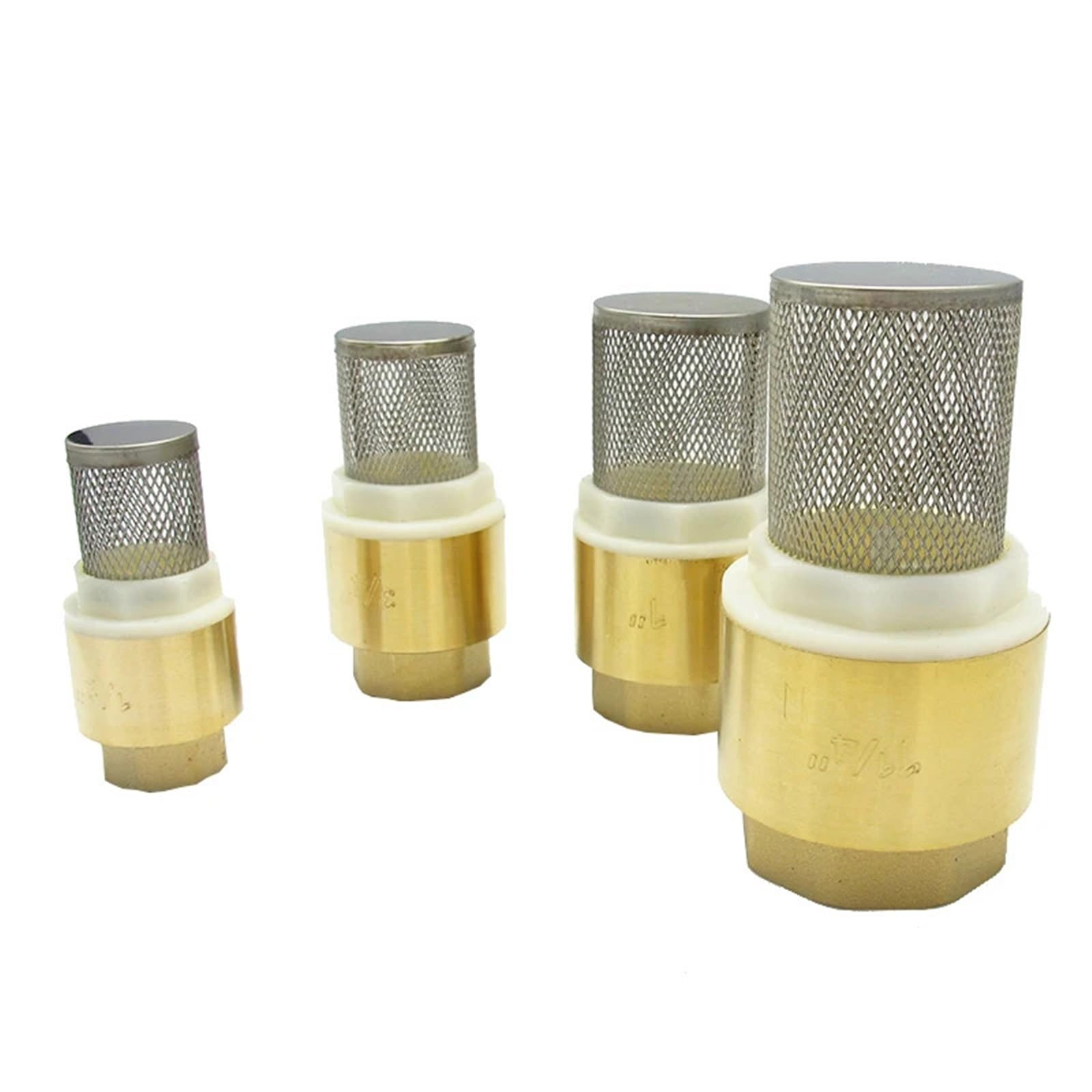 1/2 "3/4" 1 "1-1/4" 1-1/2 "2" Valvola di ritegno in Ottone con Filettatura Femmina Filtro a Rete Fondo for Acqua(BSP1.2 Female)
