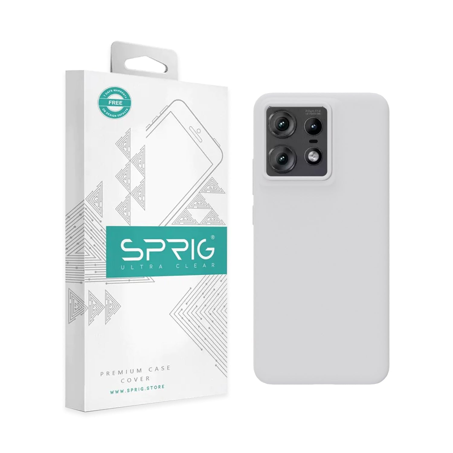 SPRIG Liquid Silicon Back Cover/Back Case for Moto Edge 50 Pro (White) (B0D8SM6KYL) Amazon Price History, Amazon Price Tracker