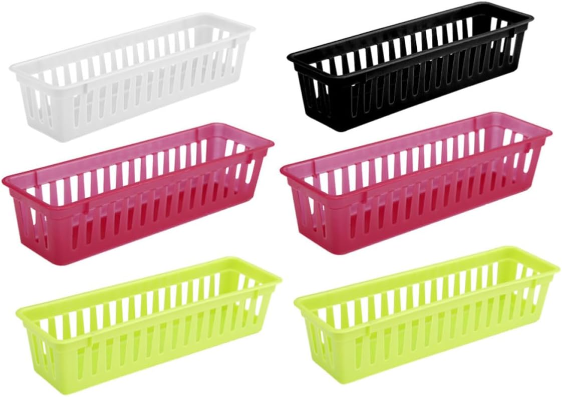 Chopsticks Holder Organizer 6pcs Plastic Rectangular Storage Trays