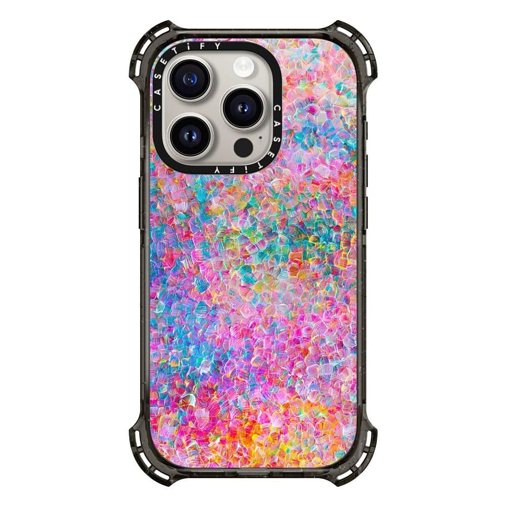 CASETiFY Bounce iPhone 15 Pro Case [6X Military Grade Drop Tested / 21.3ft Drop Protection/Compatible with Magsafe] - My Neon Summer by Ingrid Ching -