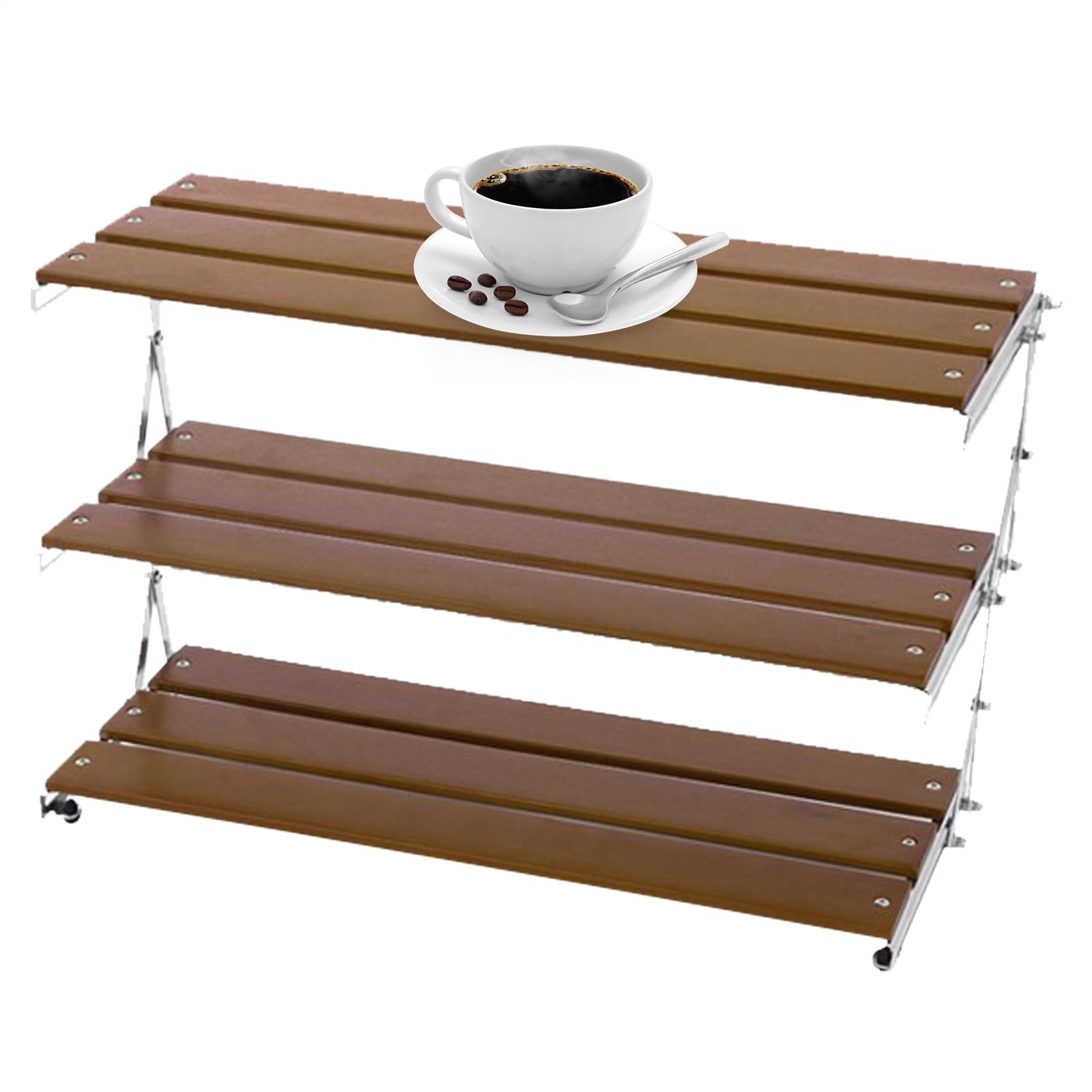 Pieghevole a 3, robusta mensola da campeggio Ga Home Storage