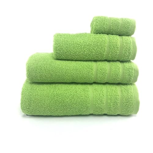 Rufino Díaz Toalla Rizo 100% Algodón 500gr/m2 Leticia (Verde - Lavabo 50x100cm) - Tejido absorvente, Suave y Resistente - para baño, SPA, Piscina