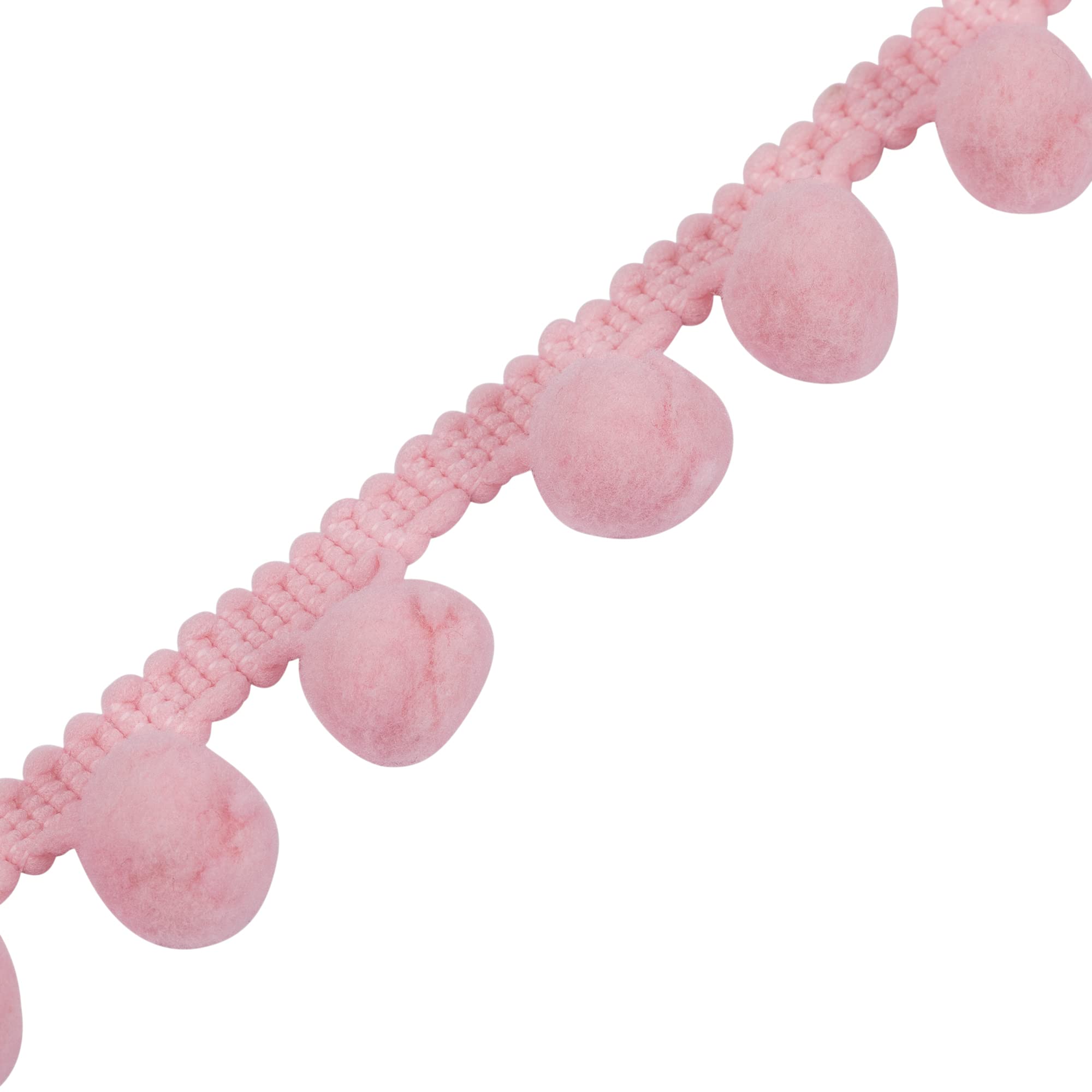 Small Pom Poms for Crafting & Kids Supplies: Mini Pom Poms 1.5cm Diameter, Craft Pom Poms, Pom Pom Garland, Pom Pom Trim, Pompoms, Pom Poms Craft - Versatile, Colourful DIY & Décor Set (Pink,1m)