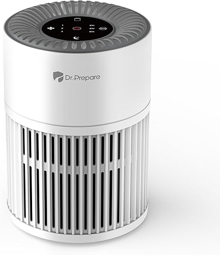 Miniatura 9 de Dr.Prepare Purificadores de aire para el hogar, purificador de aire HEPA ultra silencioso, entrada de aire de 360, prefiltro lavable, modo de sueño,