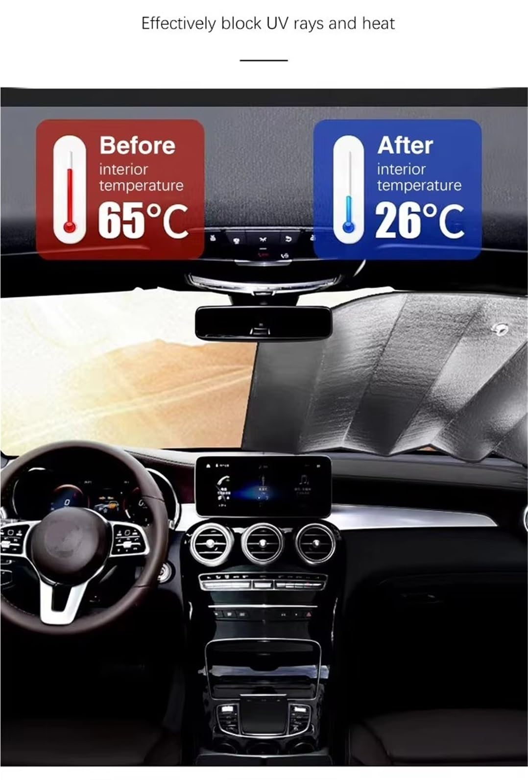 Cache Vitre Voiture pour Toyota pour Land pour Cruiser 200 LC200 FJ200 J200 2008-2020 Pare-Soleil pour Fenêtre De Voiture Protection Complète(All Sunshades)
