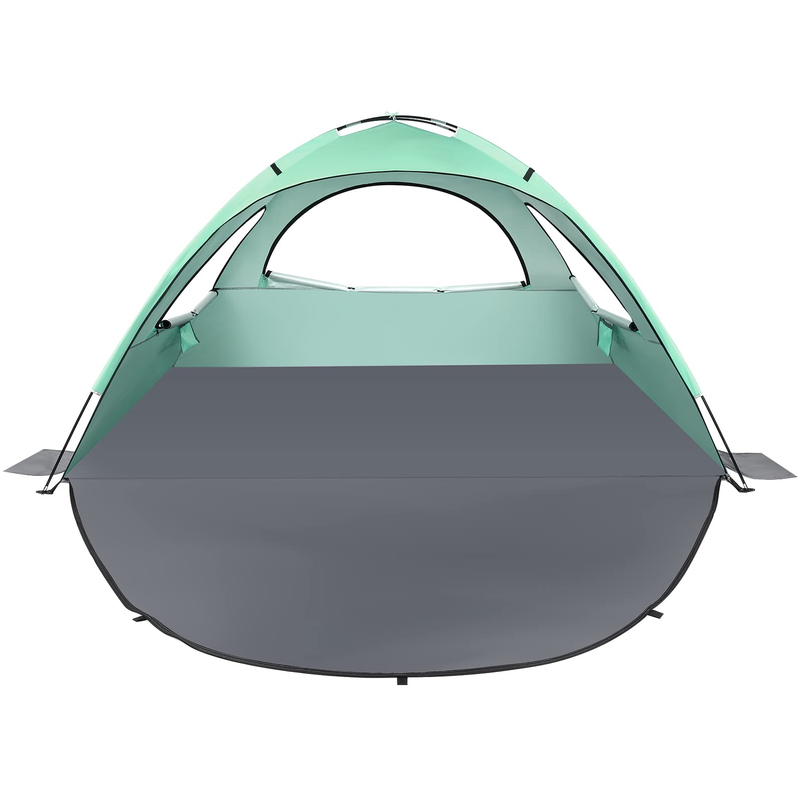 MoopGou Refugio para la playa, tienda de campaña portátil para 2-4 personas, refugio de playa para bebé con protección UV 50+, montaje rápido, fácil de llevar