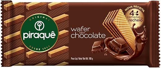 Biscoito Wafer Recheio Chocolate Piraquê Pacote 100g