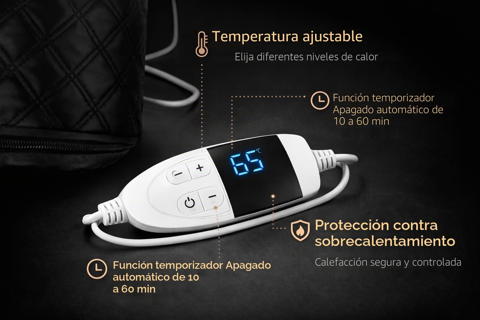 Gorro Térmico para Cabello NARA (Pack 4 en 1) - Gorro Termico Peluqueria para Tratamiento e Hidratación Profunda - Temperatura Ajustable - Incluye Gorro de Noche, Ducha y Peine