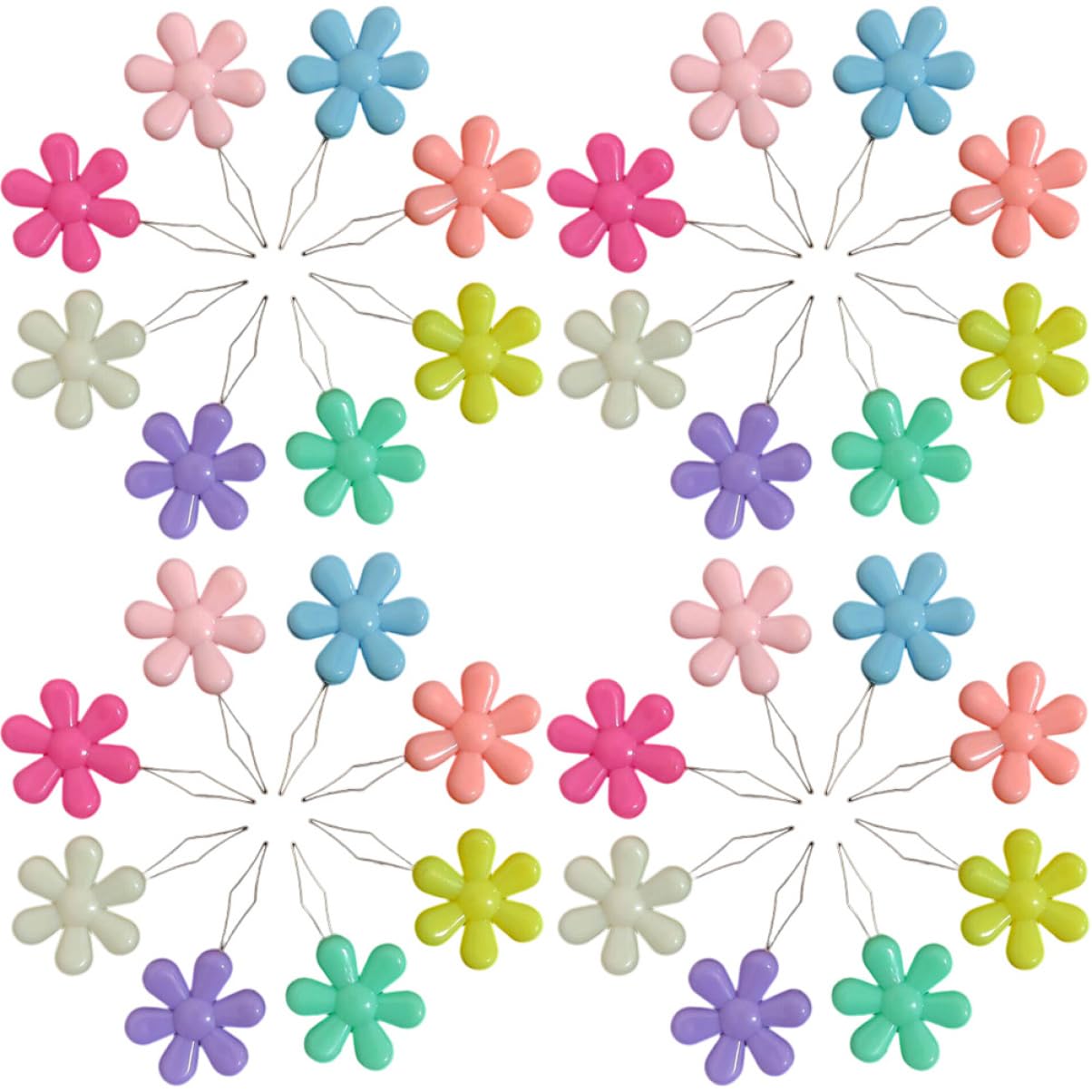 TEHAUX 200pezzi Fiori Colorati Needle Threaders Strumenti di Cucito Facili per Aghi da Ricamo e Macchina da Cucire Accessori Pratici per Progetti