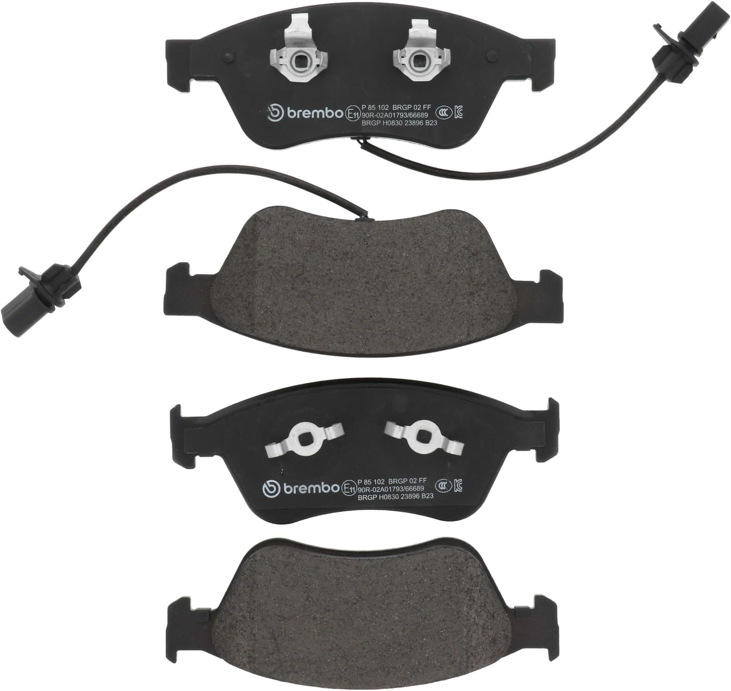 Brembo P85102 Low-Met Front Disc Brake Pad Set AUDI/VW OE# 4E0698151J