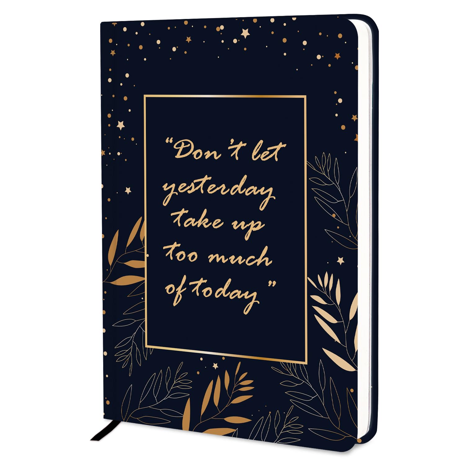 Wordwin Hard Bound Notebook Diary with Ribbon Bookmark | A5 Size Quotes Printed Journal Diary For Girls & Women | 80 GSM Natural Shade Paper | Undated 192 Ruled Pages