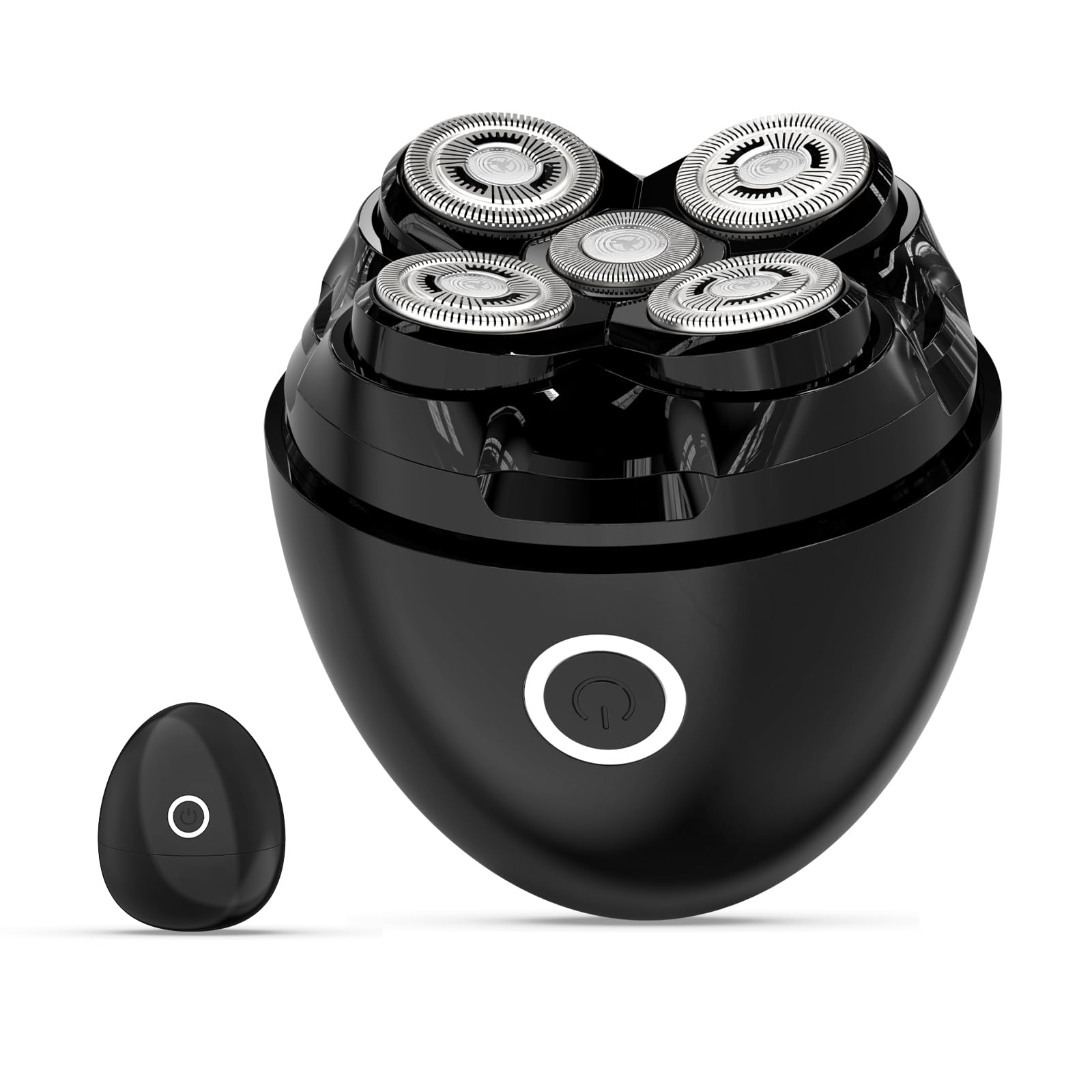 Afeitadora Cabeza Hombre, Maquina Afeitar Cabeza Magnético 5D Cabezales Flotantes Afeitadora Cabeza Uso Seco y Húmedo IPX7 Impermeable 120 Mins de Uso Usb-C Recargable