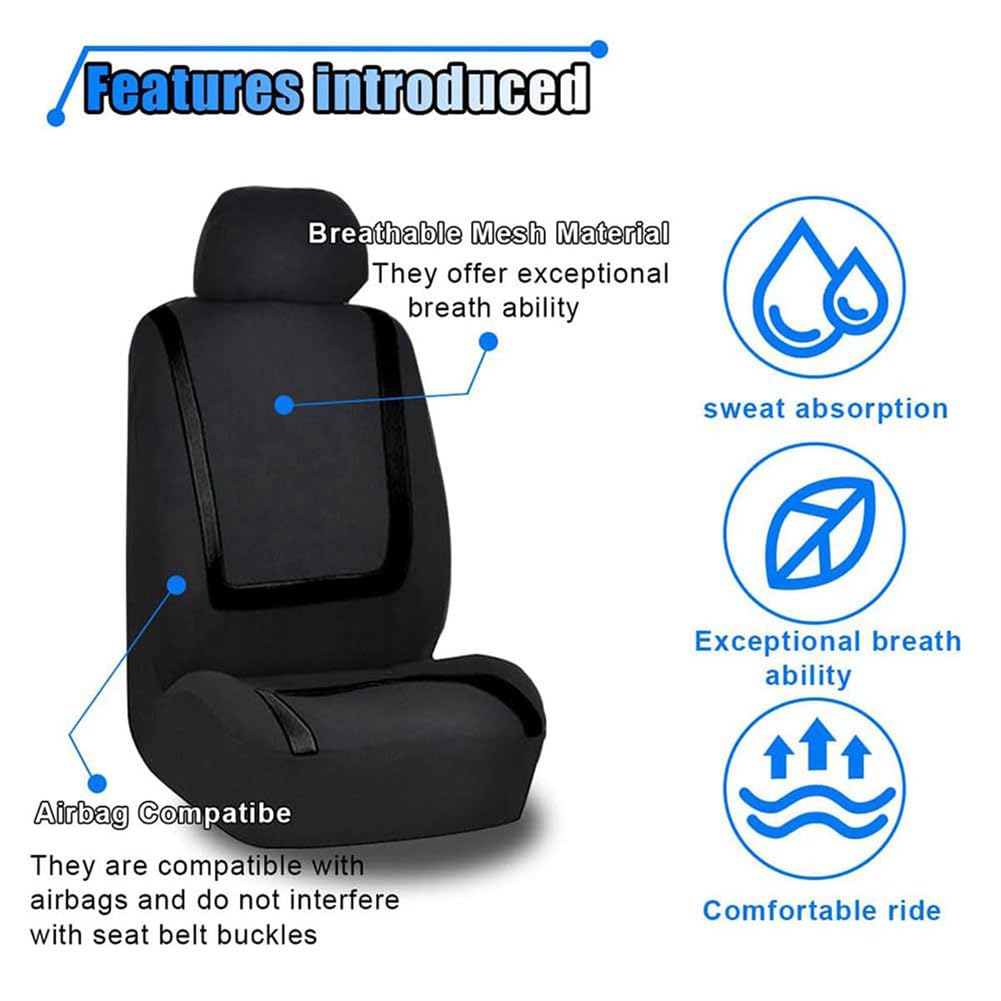 Coprisedili Auto Anteriore per Suzuki Vitara 1.6 4x4 2010-2015, Universali Protezione Set Copri-Sedile Anteriori E Accessori Auto Interni Accessori,E/Gray