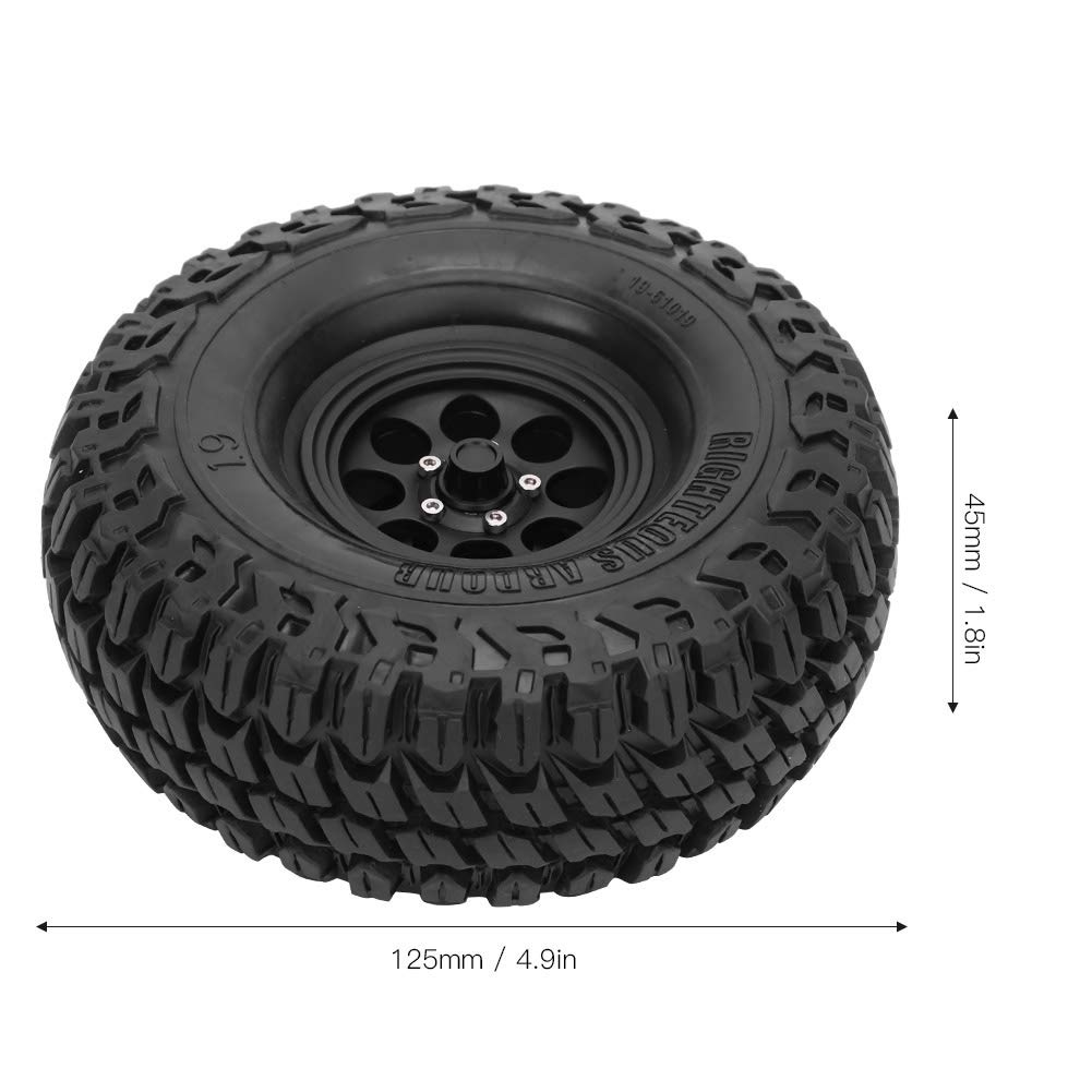 Gumowa opona Rc, potężna wydajność tłumienia drgań Łatwa instalacja i demontaż Miękka tekstura i silna przyczepność Opona samochodowa Rc do Axial 1/10 Axial RC Crawler