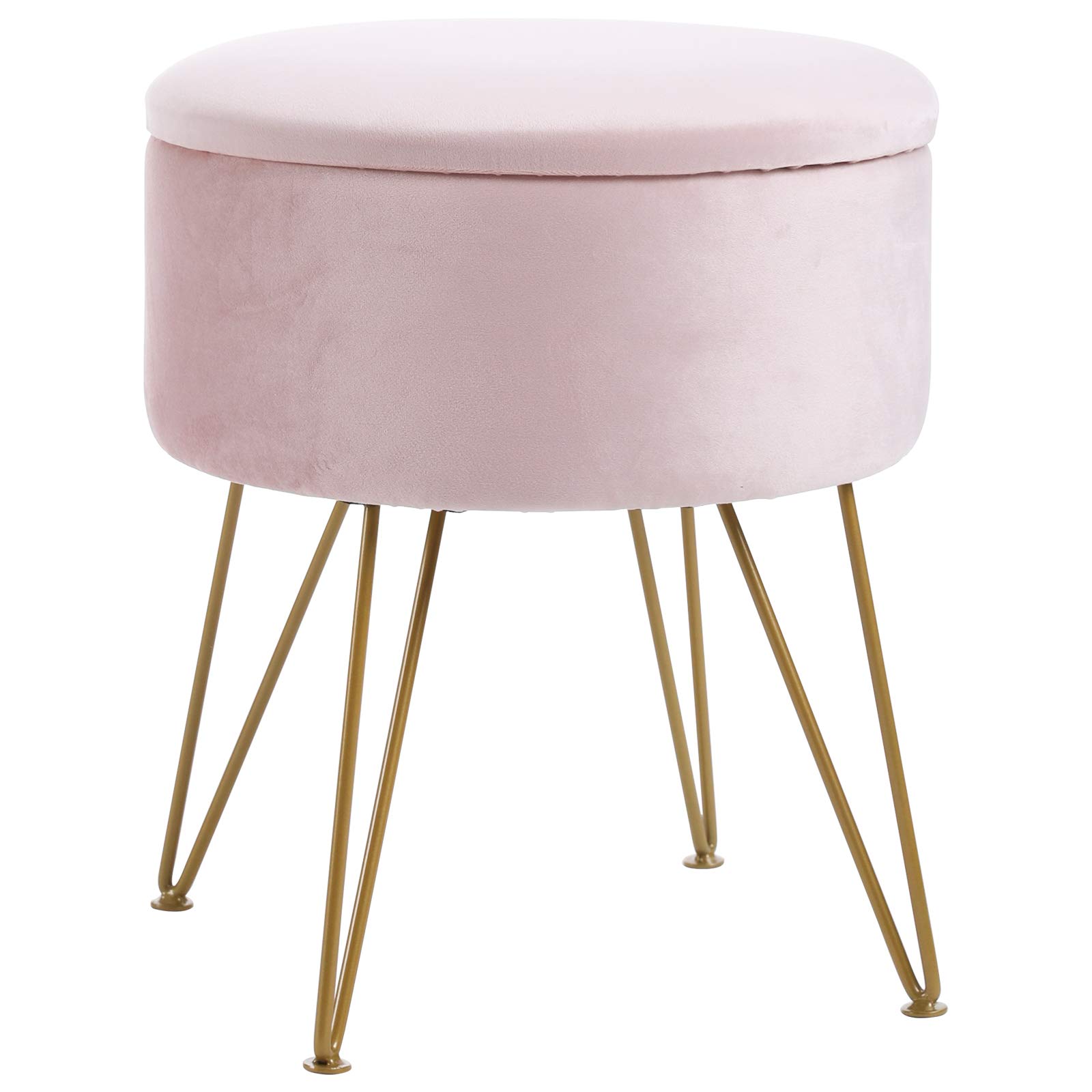 Buy IBUYKE Storage Ottoman Chair Stool Upholstered Footrest Stool Velvet Dressing Table Seat