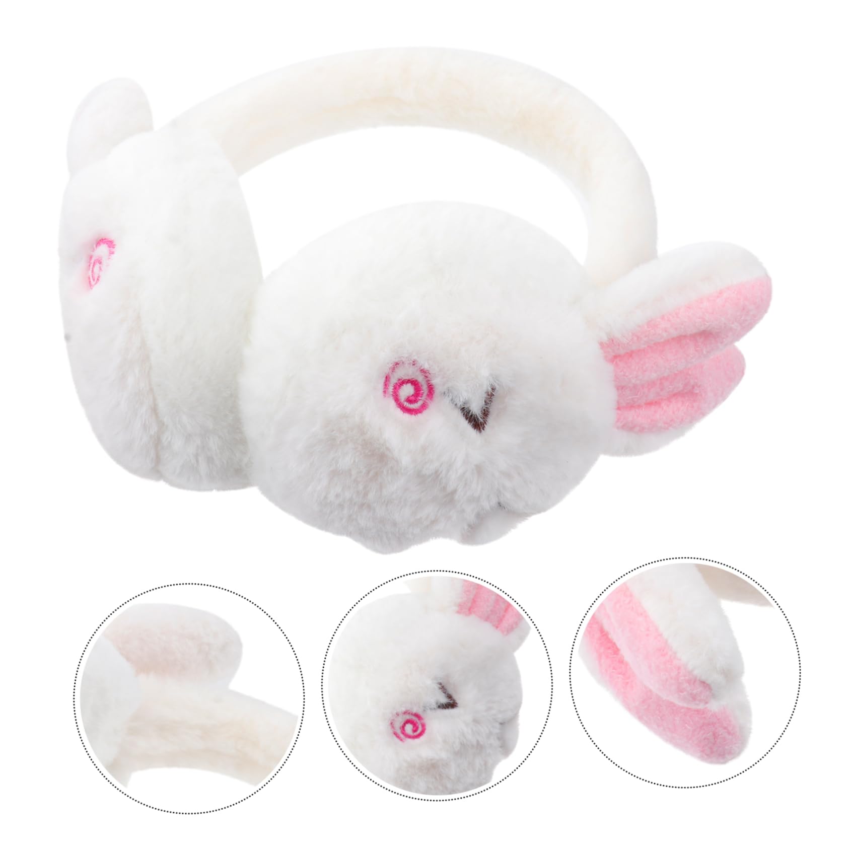 Homoyoyo 1Pc Plush Ear Warmer for Cute Rabbit Earmuffs Winter Ear Muff Elastic and Stretchable Design Fuzzy and Skin Friendly for Cold Weather Wear