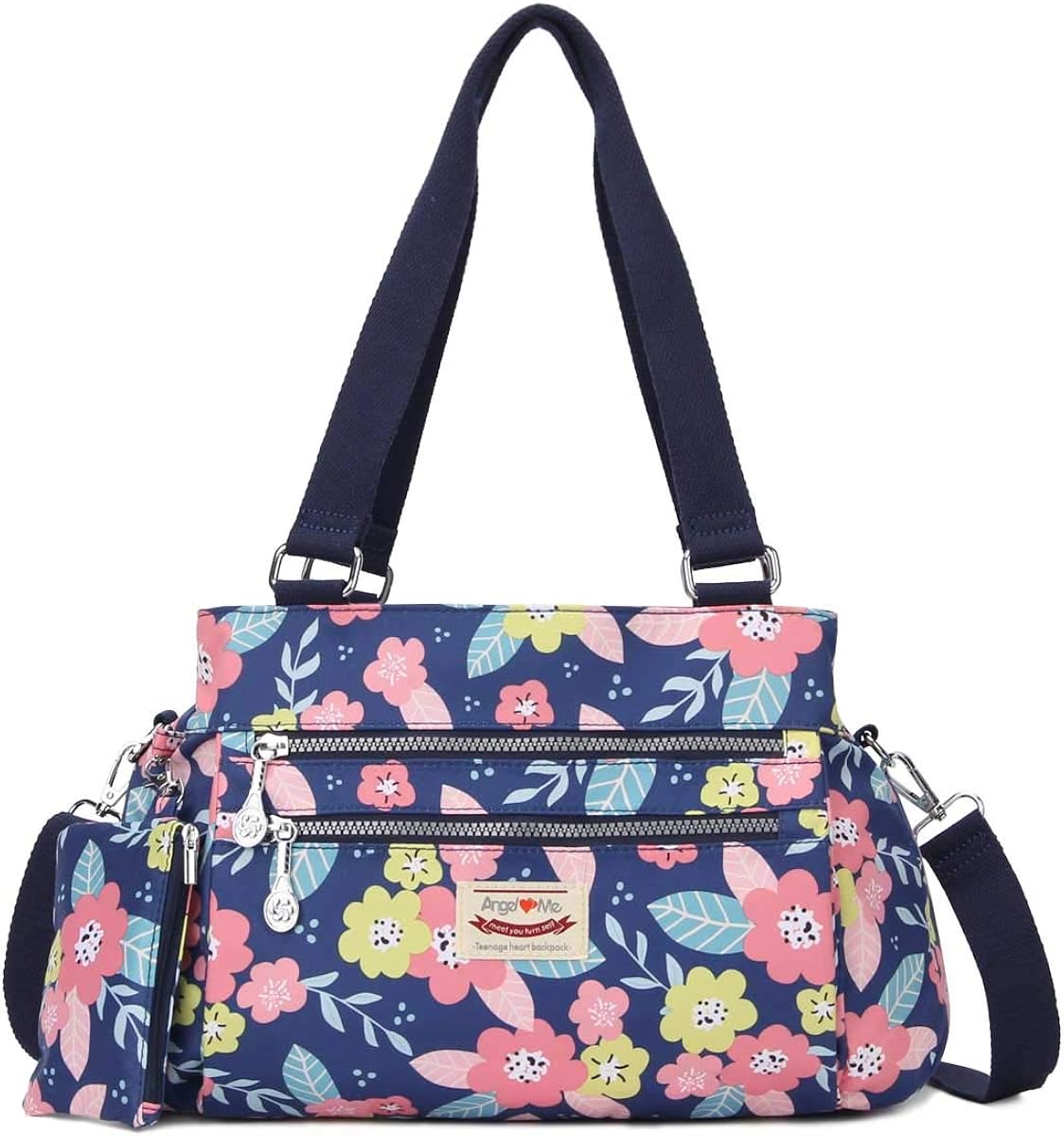 Cross body Shoulder Bag Women High Quality PU Leather Purses and Handbags Middle Size (611#HZCQB#83-BLUE1)