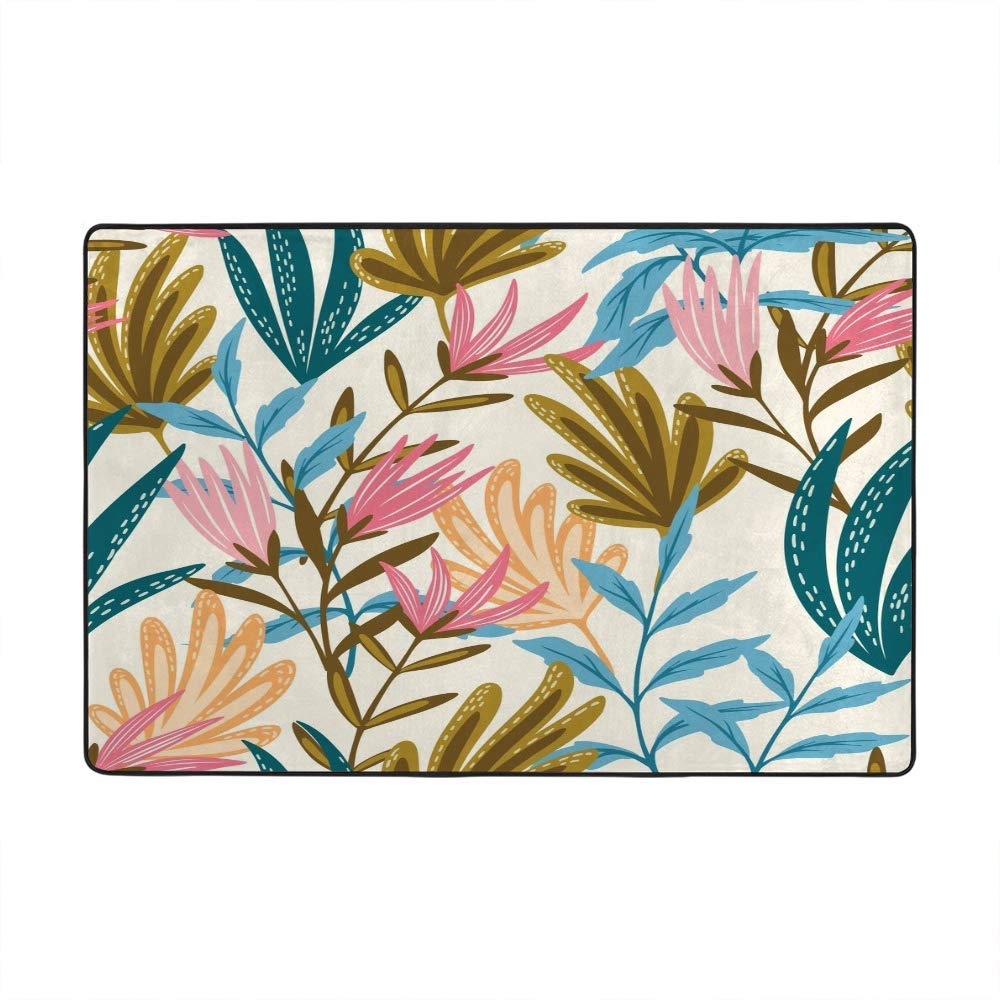 Tapis de sol antidérapant grand format lavable 152 x 99 cm pour chambre