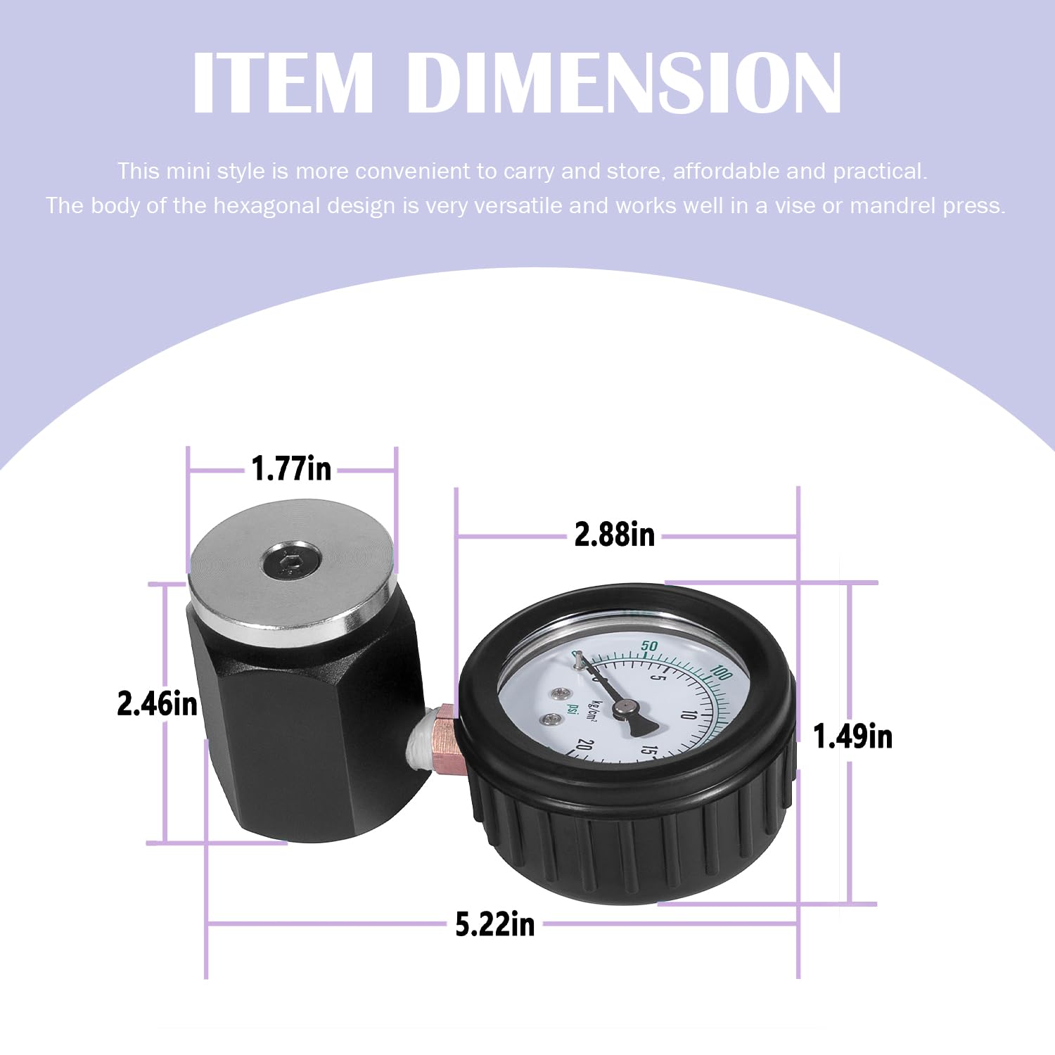 66835 Universal Mini Valve Spring Pressure Tester Gauge 0-300 PSI 0-20 KG / CM2 | UK 66835 Universal Mini Valve Spring Pressure Tester Gauge 0-300 PSI 0-20 KG / CM2 | UK